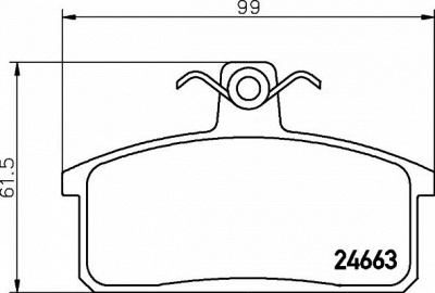HELLA PAGID 8db355013451 -  Комплект тормозных колодок, дисковый тормоз